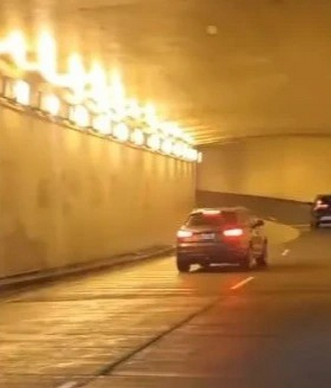 Оптическая иллюзия пугает водителей заставляя их думать, что посреди дороги образовалась огромная бездна (Фото)